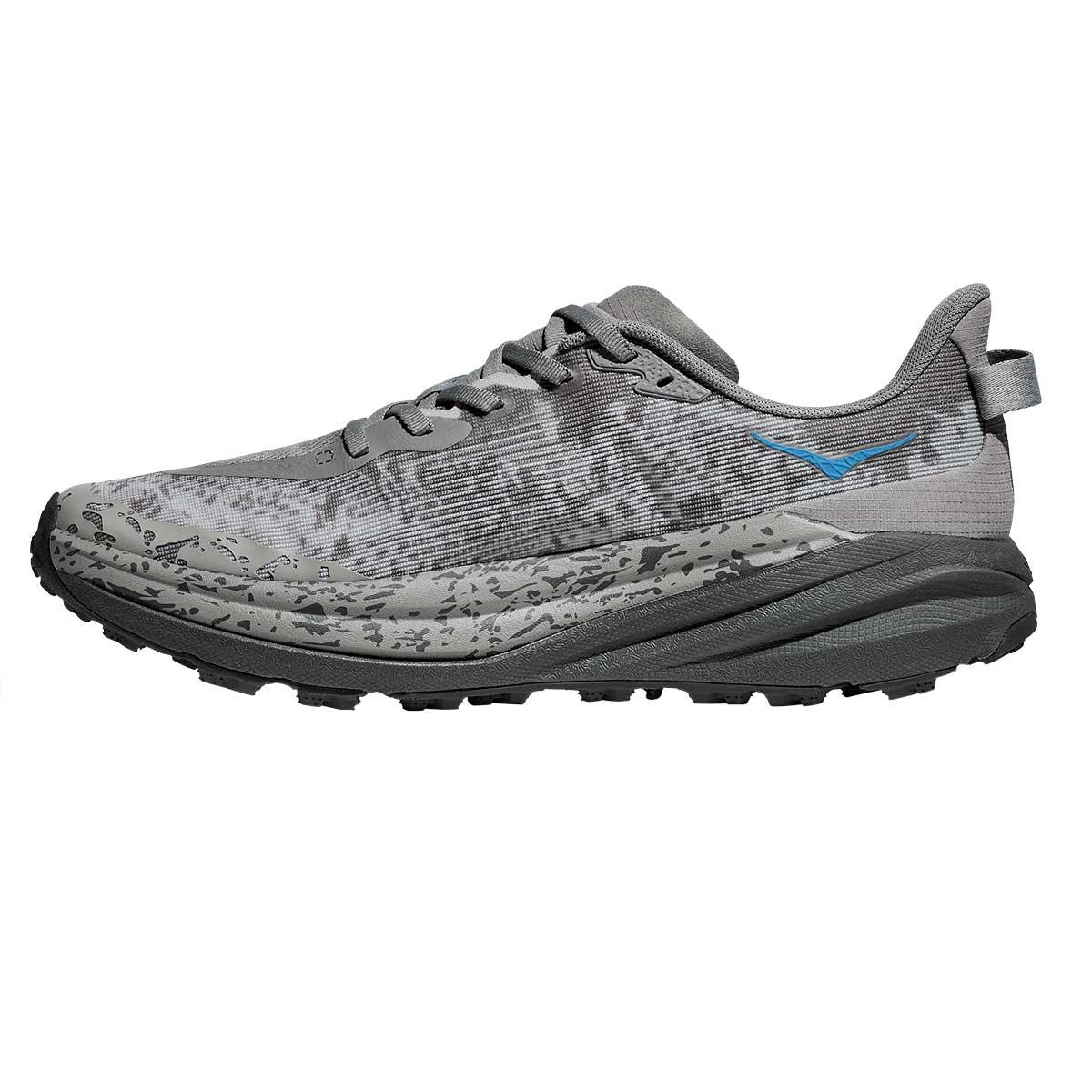 Hoka Speedgoat 6 Shoe Men's in Galactic Grey and Hoka Blue